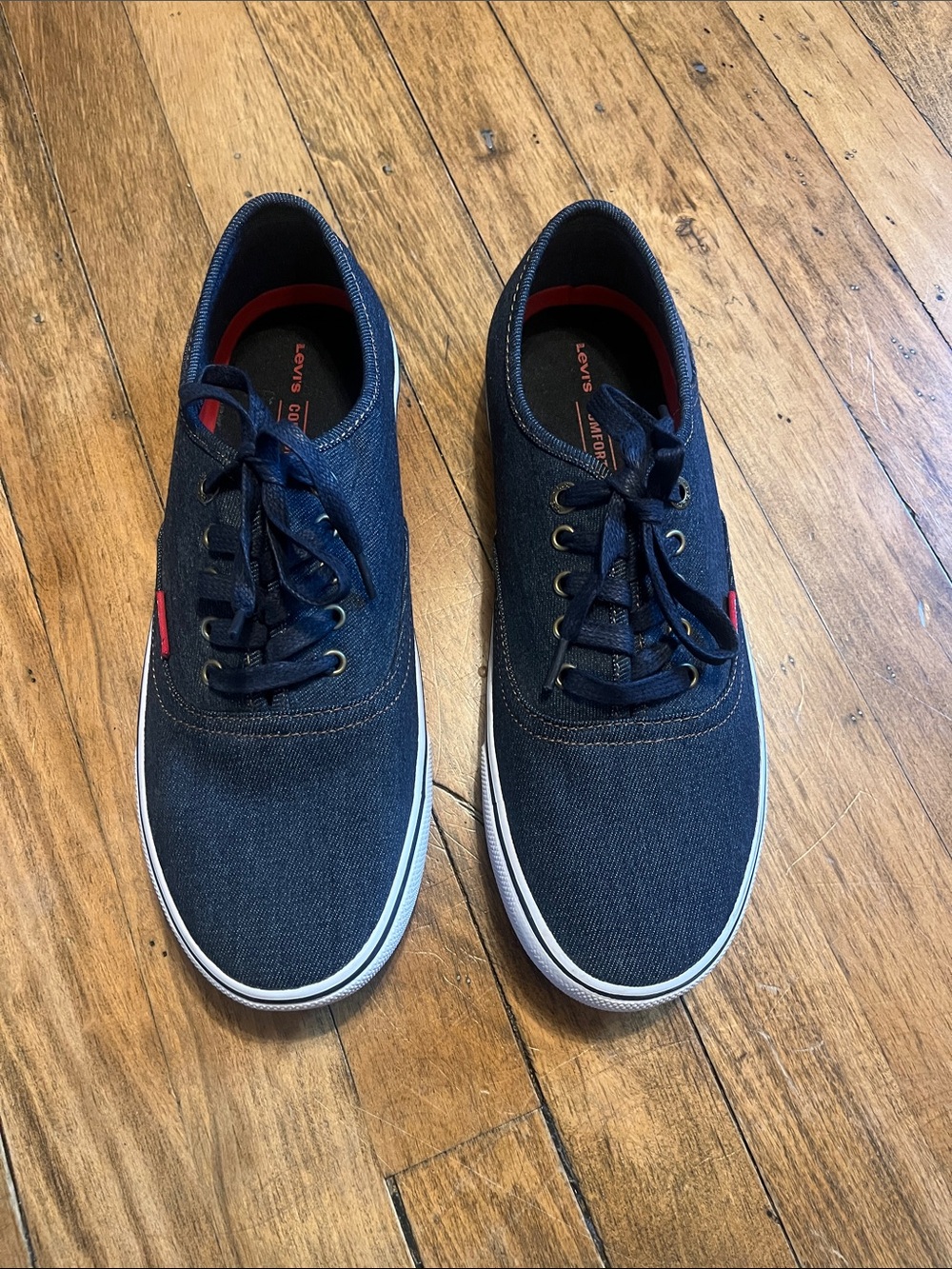 Levi's Men's Dark Navy Canvas Low-Top Lace-Up Sneakers